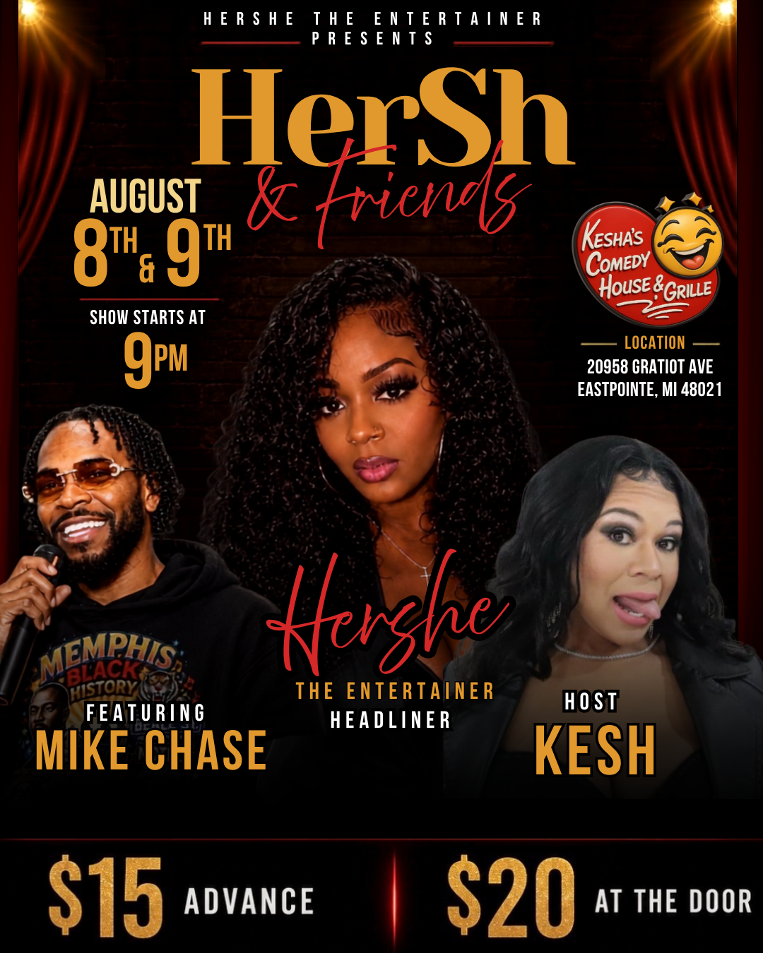 8/8 & 8/9 Hershe & Friends Comedy Show