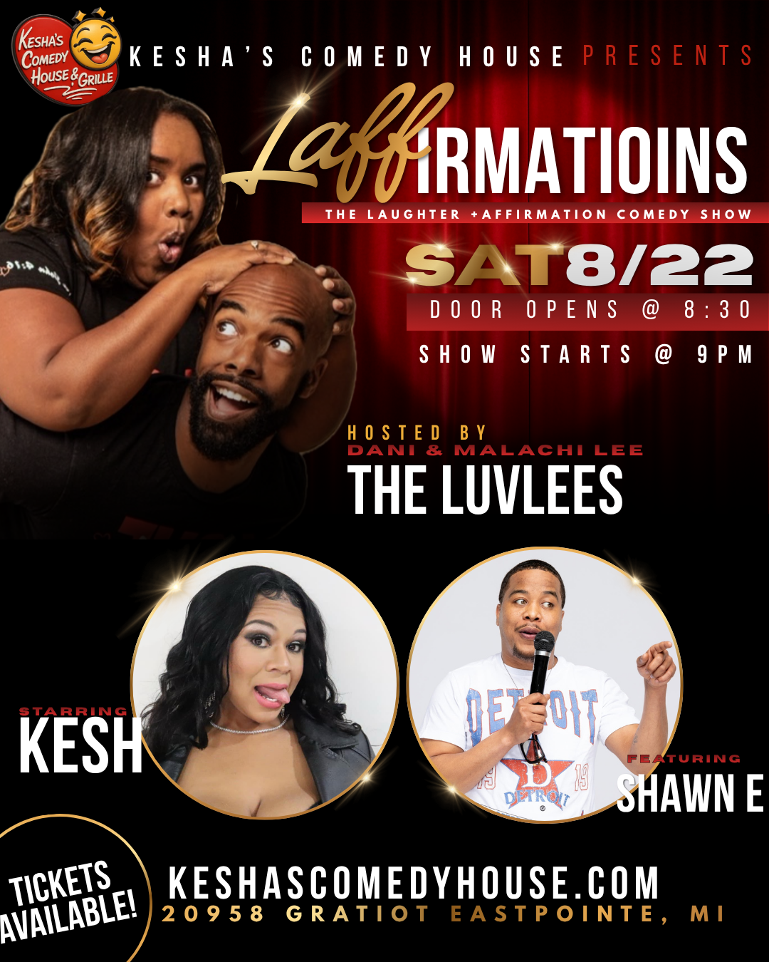 8/22 The Laffirmations Comedy Show